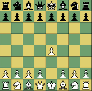 diagram of first move: 1.e4