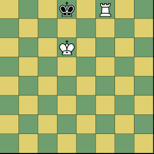 King and Rook v. King mate at the edge of the board